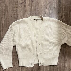 7 For All Mankind Cream Cardigan Sweater